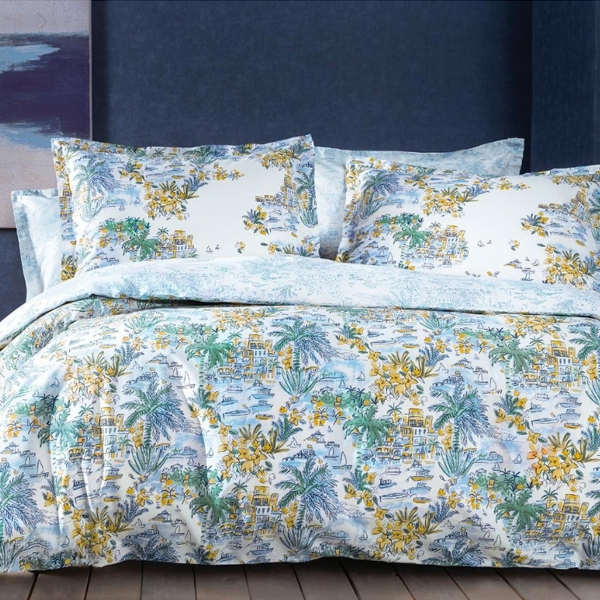 3 Pieces Marco Ranforce Single Duvet Cover Set 160 x 220 cm - Blue