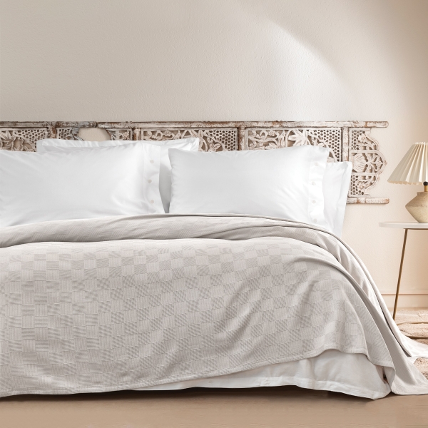 Ovis Single Pique 160 x 220 cm - Beige