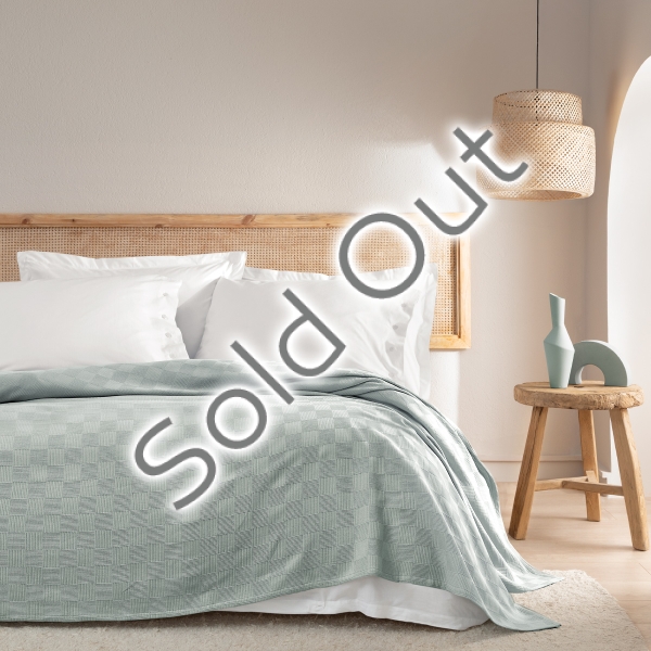Ovis Single Pique 160 x 220 cm - Sage Green