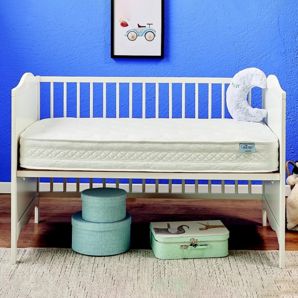 Blue Star 60 x 120 x 15 cm Baby Spring Mattress - White
