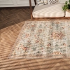 120 x 180 cm Retro Vintage Blossom Elegance Decorative Rug - Beige / Grey