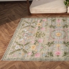160 x 230 cm Retro Elegant Floral Harmony Decorative Rug - Pink / Green / Grey / Blue