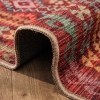 80 x 300 cm Retro Antique Ruby Weave Decorative Rug - Claret Red / Green