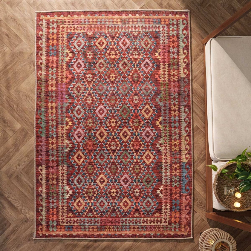 80 x 300 cm Retro Antique Ruby Weav..