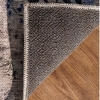 244 x 350 cm Retro Leafy Frame Decorative Rug - Grey / Blue / White