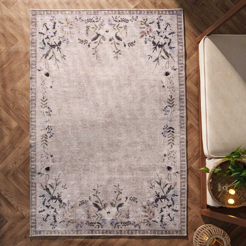 244 x 350 cm Retro Leafy Frame Deco..