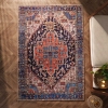 80 x 300 cm Retro Traditional Symmetric Pattern Decorative Rug - Orange / Blue / Beige