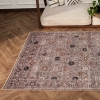 200 x 300 cm Retro Textured Mosaic Decorative Rug - Beige / Anthracite / Cream