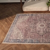 80 x 300 cm Retro Antique Style Decorative Rug - Pink / Blue / White