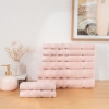 8 Pieces Blush Luxe 600 GSM Luxury Turkish Cotton Towel Set - Light Pink
