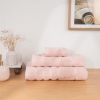 3 Pieces Blush Luxe 600 GSM Luxury Turkish Cotton Towel Set - Light Pink