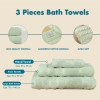 3 Pieces Elegance 600 GSM Luxury Turkish Cotton Towel Set - Mint