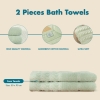 2 Pieces Elegance 70 x 140 cm 600 GSM Luxury Turkish Cotton Bath Towel Set - Mint
