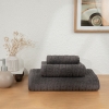 3 Pieces Slate Serenity Turkish 600 GSM Luxury Cotton Towel Set - Anthracite