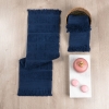 6 Pieces Ocean Serenity 600 GSM Luxury Turkish Cotton Towel Set - Navy Blue