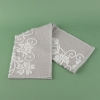 2 Pieces Classic Cotton 30 x 50 cm Kitchen Towels Set - White / Grey / Green