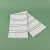 2 Pieces Classic Cotton 30 x 50 cm Kitchen Towels Set - White / Grey / Green