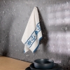 2 Pieces Marine and Hearts Cotton 30 x 50 cm Kitchen Towels Set - White / Blue / Pink