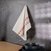 2 Pieces Marine and Hearts Cotton 30 x 50 cm Kitchen Towels Set - White / Blue / Pink