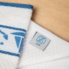 2 Pieces Marine and Hearts Cotton 30 x 50 cm Kitchen Towels Set - White / Blue / Pink