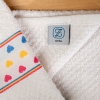 2 Pieces Marine and Hearts Cotton 30 x 50 cm Kitchen Towels Set - White / Blue / Pink