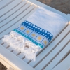 90 x 170 cm Sunset Waves Large Size Cotton Beach Towel - White / Blue / Orange