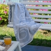90 x 170 cm Tropical Paradise Large Size Cotton Beach Towel - Grey / White