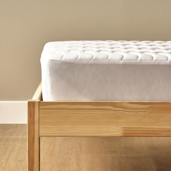 100 x 200 cm Waterproof Cotton Quilted Fitted Bed Mattress Protector - White