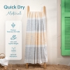 90 x 170 cm Blue Tides Large Size Cotton Beach Towel - Grey / Yellow