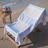 90 x 170 cm Blue Tides Large Size Cotton Beach Towel - Grey / Yellow