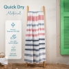 90 x 170 cm Nautical Stripes Large Size Cotton Beach Towel - Navy Blue / White  