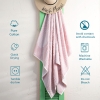 90 x 170 cm Island Escape Large Size Cotton Beach Towel - Powder Pink / White