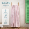 90 x 170 cm Island Escape Large Size Cotton Beach Towel - Powder Pink / White