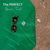 90 x 170 cm Coastal Charm Large Size Cotton Beach Towel - Dark Green