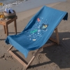 70 x 140 cm Ocean Explorer Large Size Cotton Beach Towel - Dark Blue
