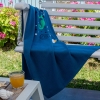 70 x 140 cm Ocean Explorer Large Size Cotton Beach Towel - Dark Blue