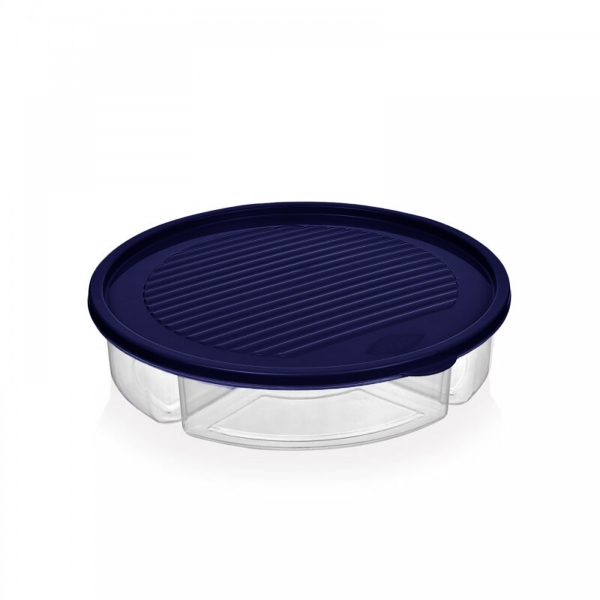 5 Parts Smart 2000 ml Plastic Storage Container - Navy Blue