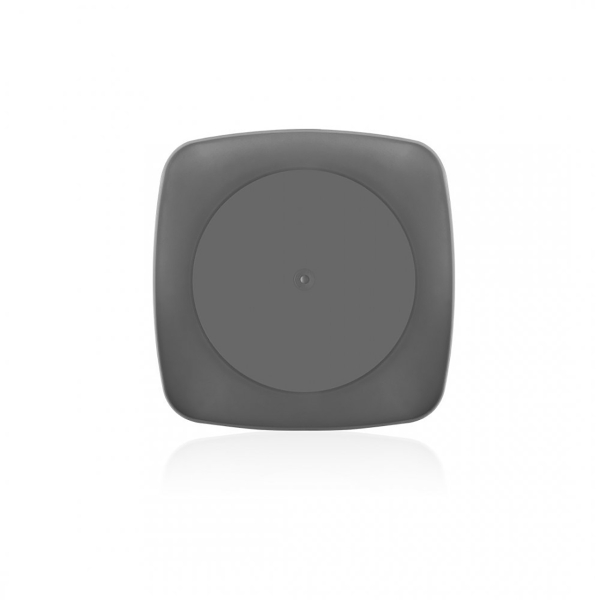 20 x 20 x 2 cm Clover Square Plate - Grey
