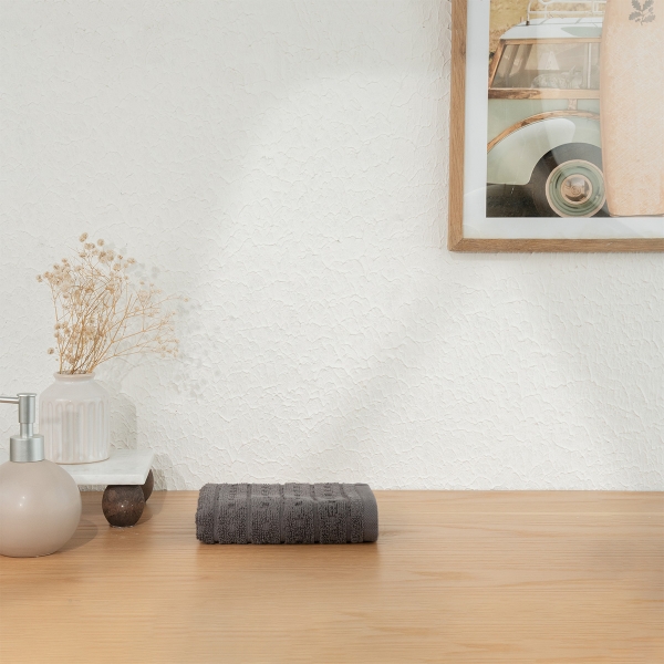 30 x 50 cm Slate Serenity Premium Turkish Cotton 600 GSM Hand Towel - Anthracite
