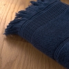 50 x 90 cm Ocean Serenity 600 GSM Luxury Turkish Cotton Face Towel - Navy Blue