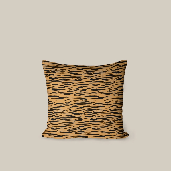 43 x 43 cm Desert Sands Printed Decorative Cover Cushion - Brown / Black
