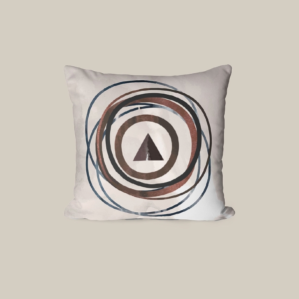 43 x 43 cm Modern Graphics Printed Decorative Cover Cushion - Brown