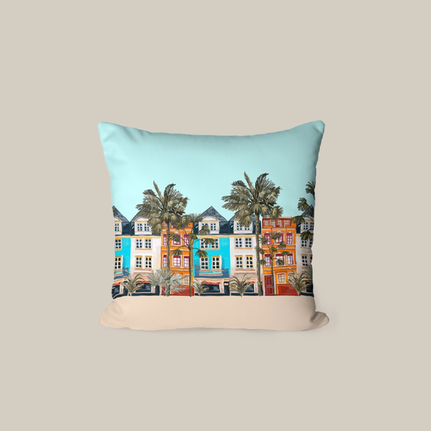 43 x 43 cm Colorful Cityscape Print..