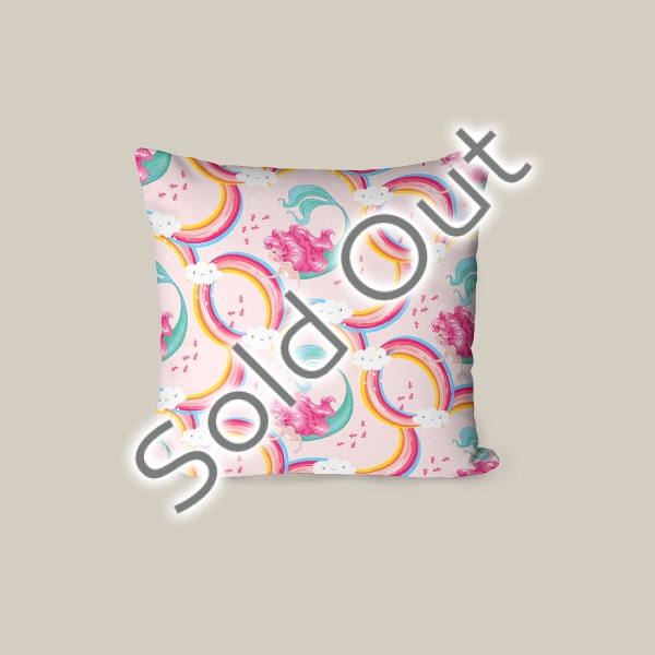 43 x 43 cm Colorful Swirls Printed Decorative Cover Cushion - Pink / Orange