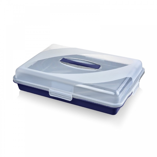 44 x 31 x 10 cm Luna Pastry Container - Navy Blue