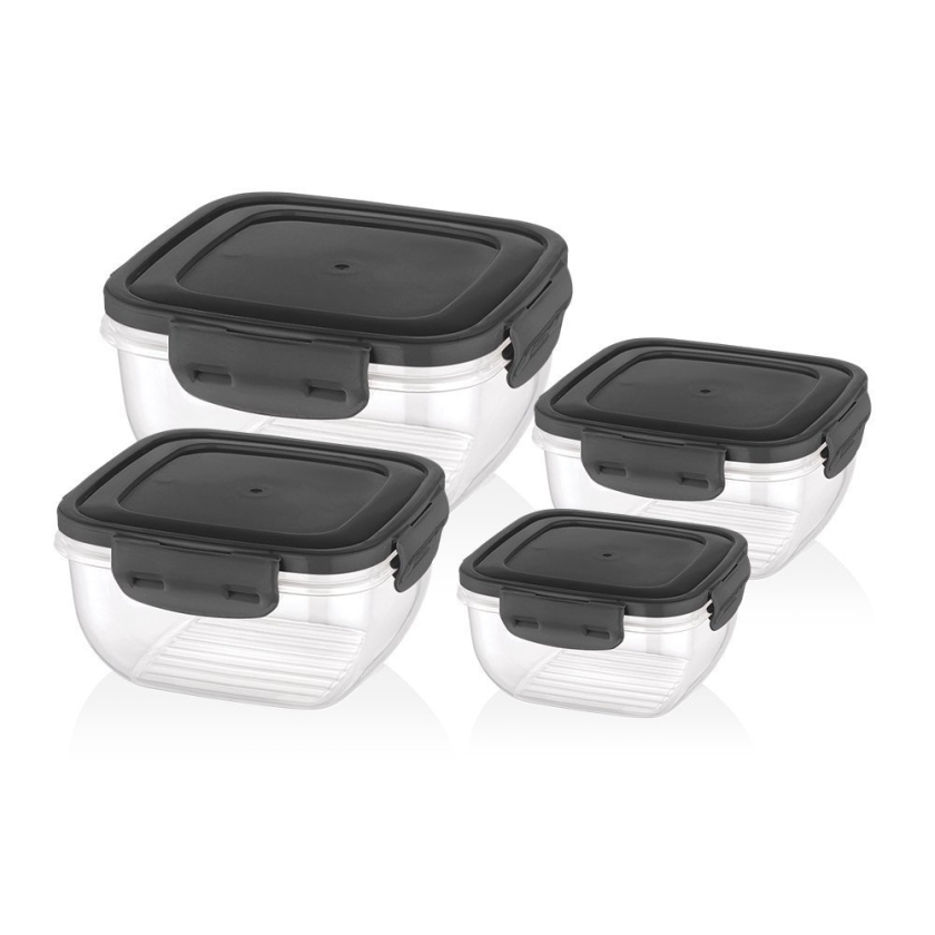 4 Pieces Cook & Lock Cover Square S..
