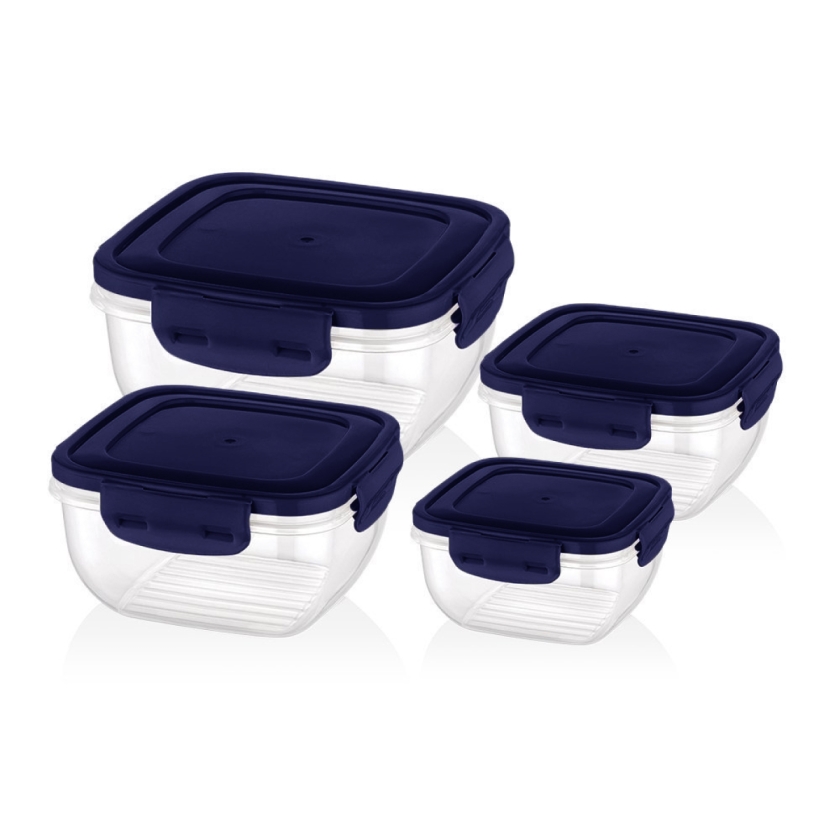 4 Pieces Cook & Lock Cover Square S..