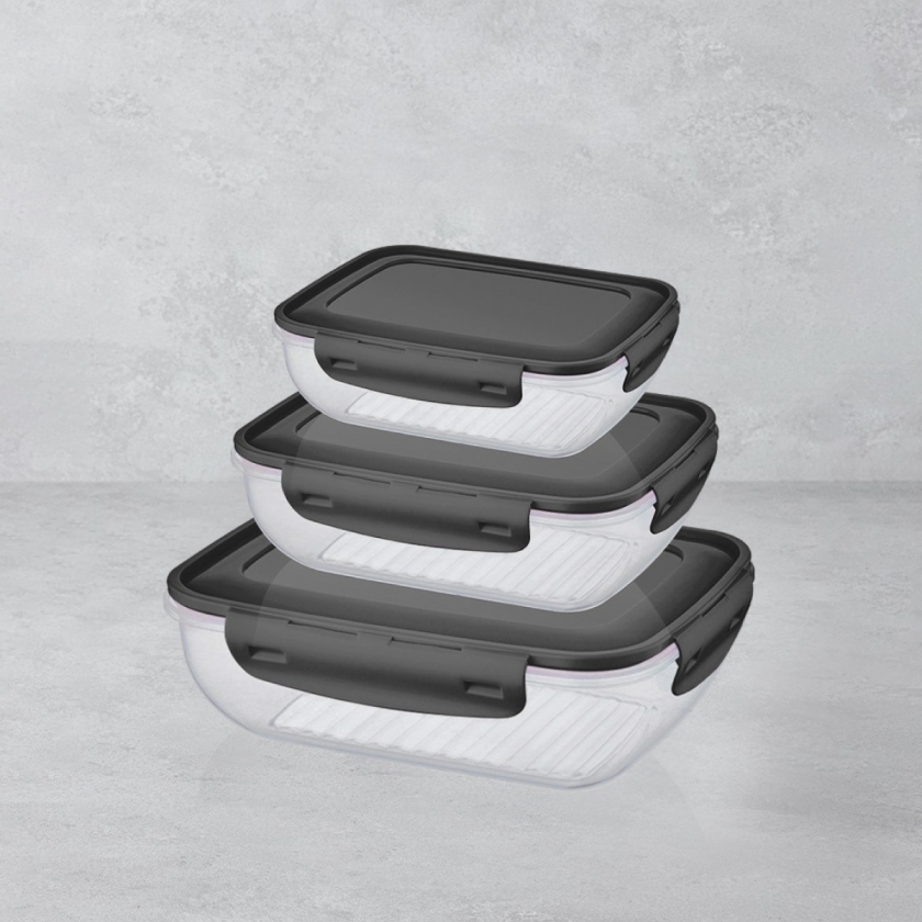 3 Pieces Cook & Lock Cover Rectangu..