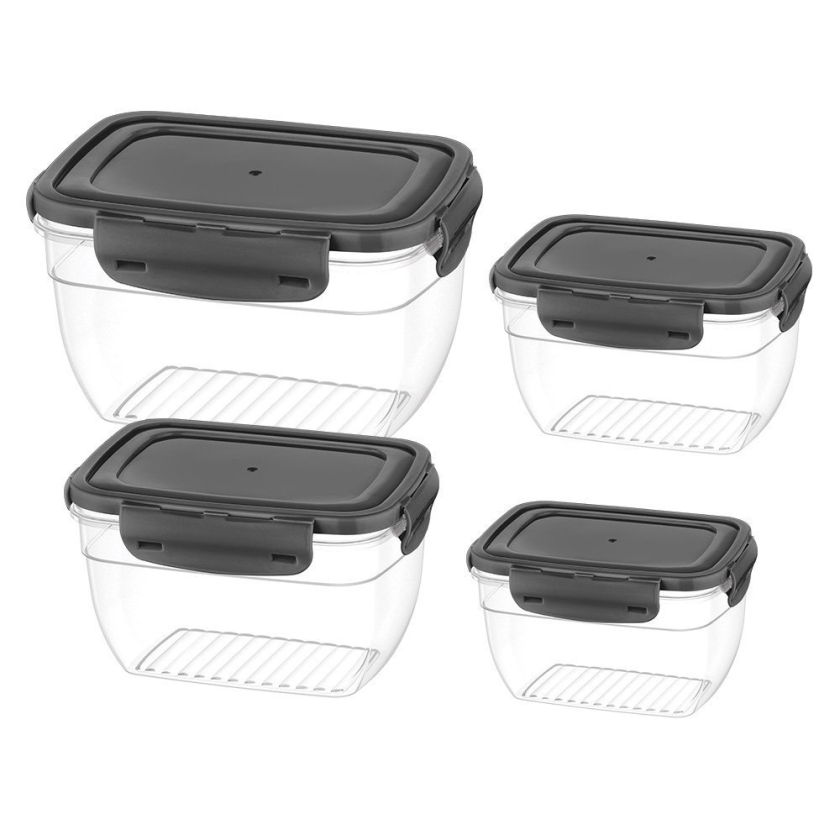 4 Pieces Cook & Lock Cover Rectangu..