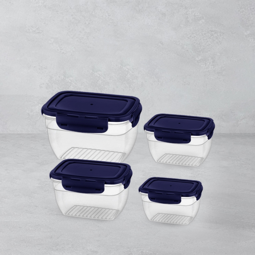 4 Pieces Cook & Lock Cover Rectangu..